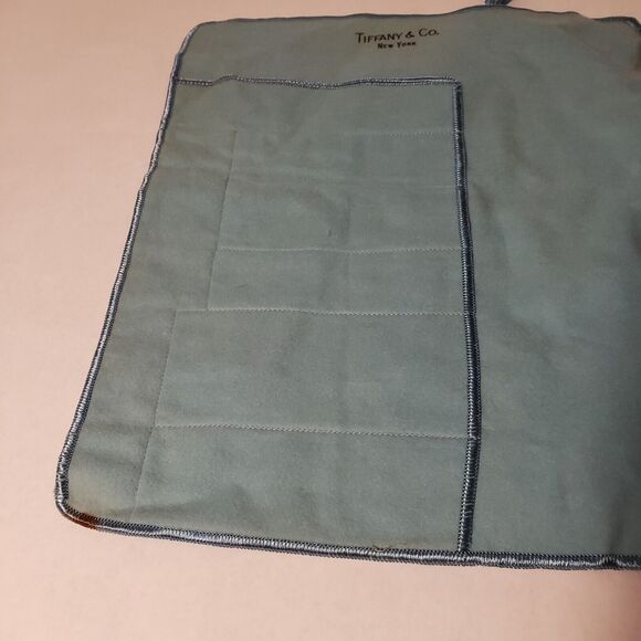 VTG TIFFANY & CO STERLING SILVER ANTI TARNISH 5 SLOT FLAT WEAR KNIVE ROLL BAG - Picture 3 of 7